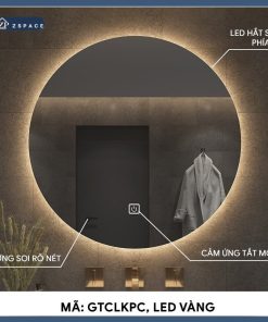 Gương tròn led vàng
